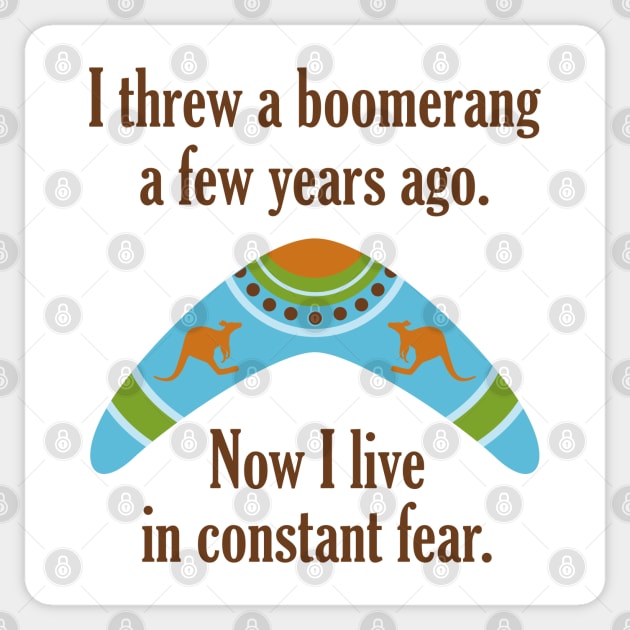 Boomerang Constant Fear Sticker by LuckyFoxDesigns